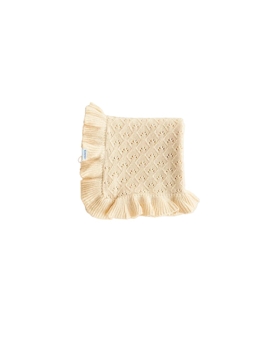 Freckles The Label Mila Pointelle Frill Blanket