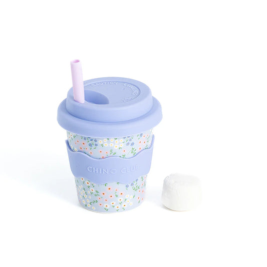 Chino Club Babychino Cup 4oz Blue Floral