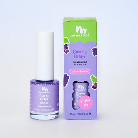 No Nasties Scented Kids Nail Polish Gummy Grape Purple