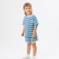 Goldie + Ace Waffle Stripe T-Shirt Blue