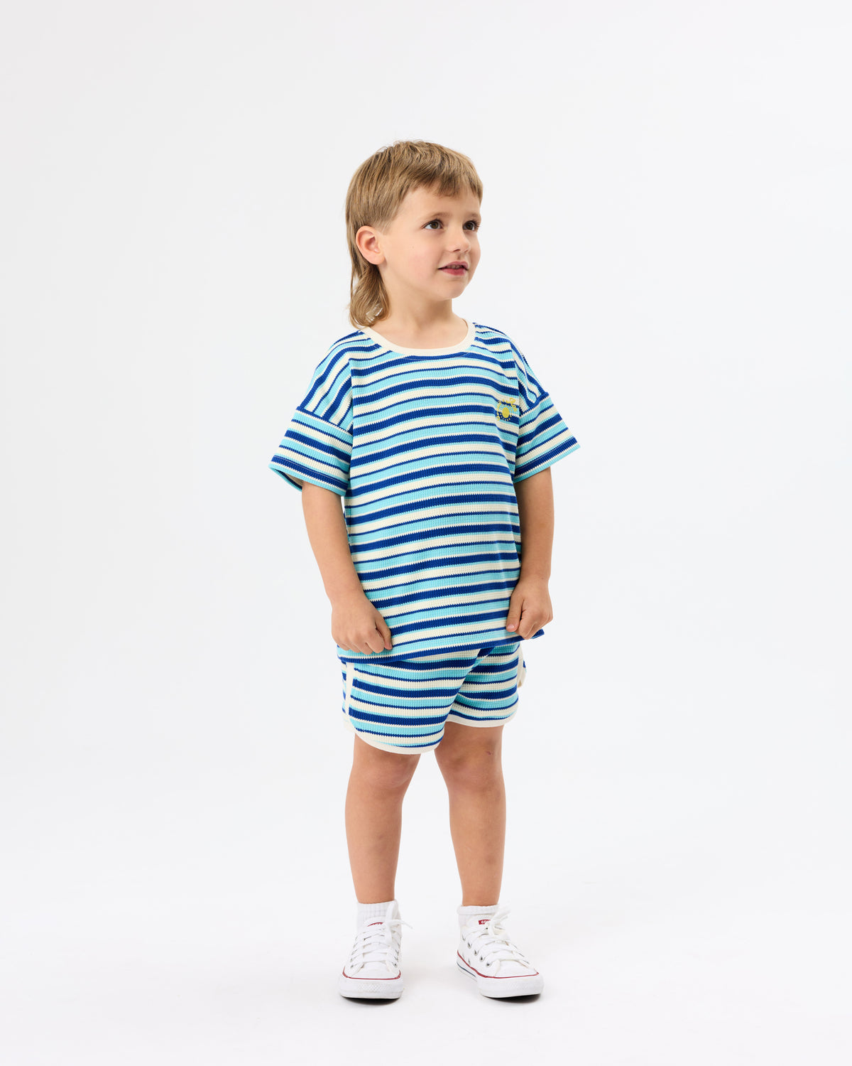Goldie + Ace Waffle Shorts Blue