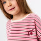 Goldie + Ace Waffle Stripe T-Shirt Pink