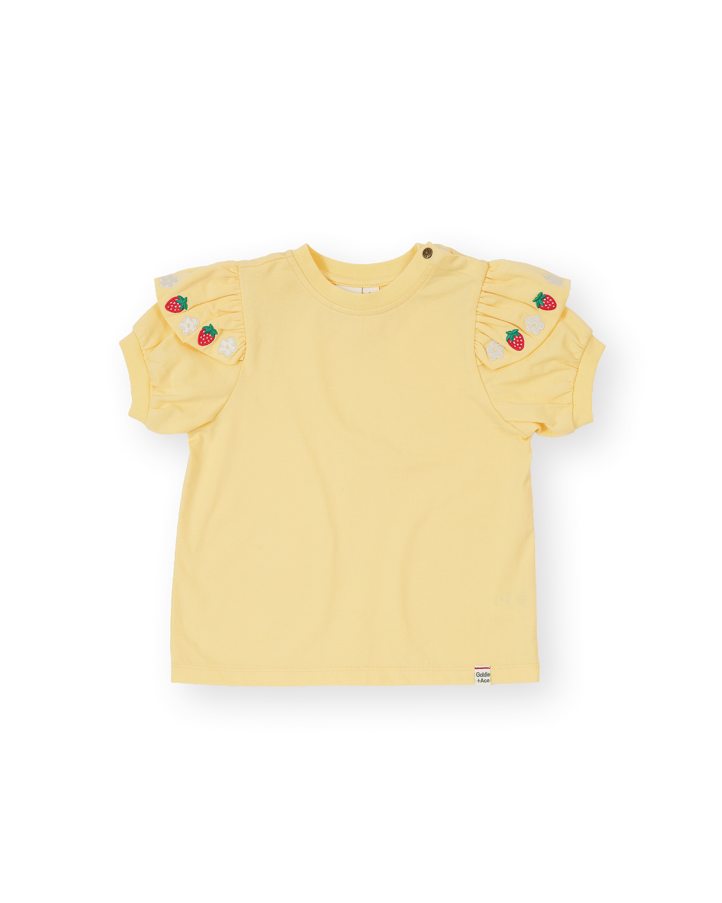 Goldie + Ace Flounce Shoulder Strawberry Top