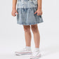 Goldie + Ace Pinstripe Peplum Denim Skirt