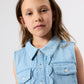 Goldie + Ace Scallop Edge Chambray Vest