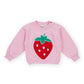 Goldie + Ace Jumbo Strawberry Piped Sweater Pink