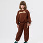 Goldie + Ace Comfy Embroidered Sweatpants Chestnut