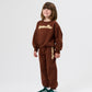 Goldie + Ace Comfy Embroidered Sweatpants Chestnut