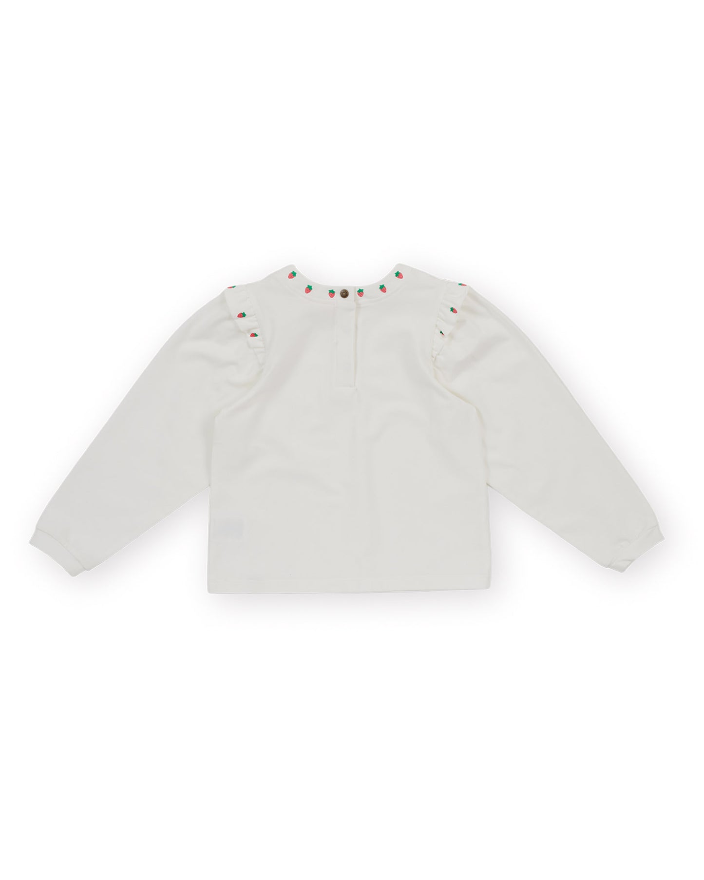 Goldie + Ace Mini Strawberry L/S Top White