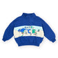 Goldie + Ace Alpine Quarter Zip Sweater Cobalt Blue
