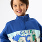 Goldie + Ace Alpine Quarter Zip Sweater Cobalt Blue