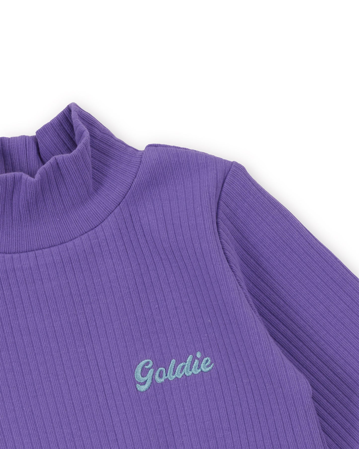 Goldie + Ace Embroidered Rib Skivvy Grape