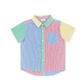 Goldie + Ace Gingham Colour Block Holiday Shirt