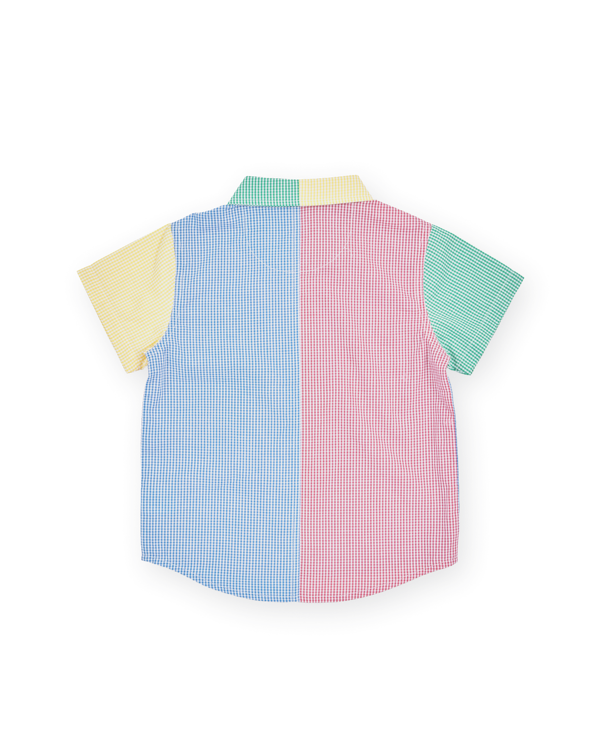 Goldie + Ace Gingham Colour Block Holiday Shirt