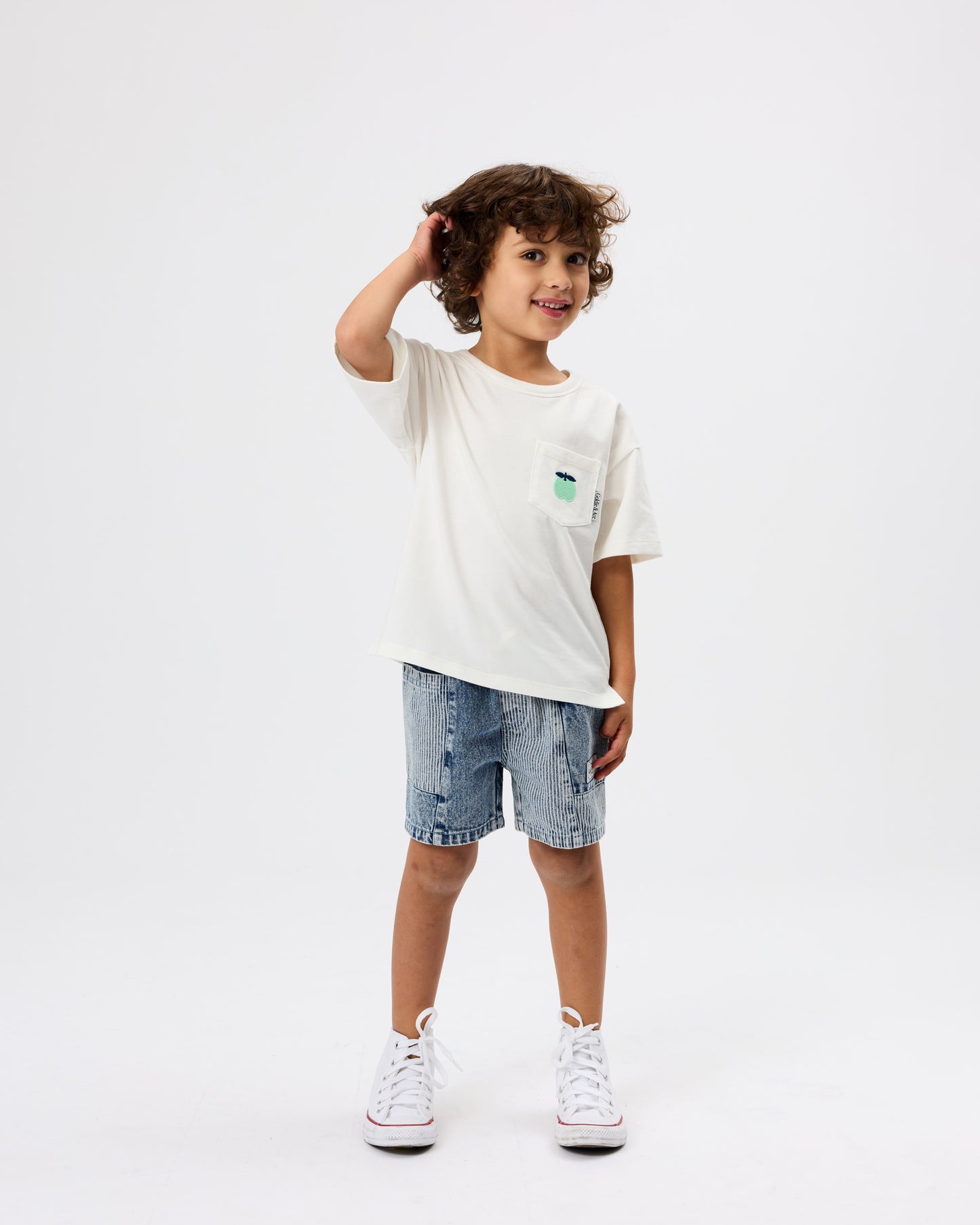 Goldie + Ace Pin Stripe Noah Pocket Shorts