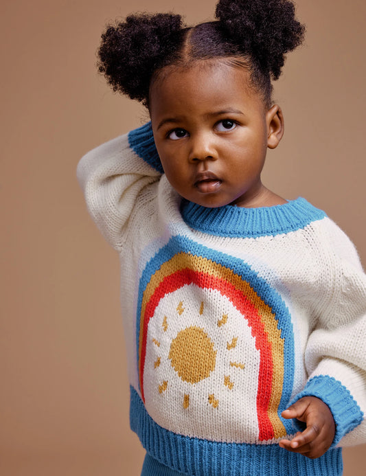 Goldie + Ace Marley Rainbow Knit Jumper Primary Multi