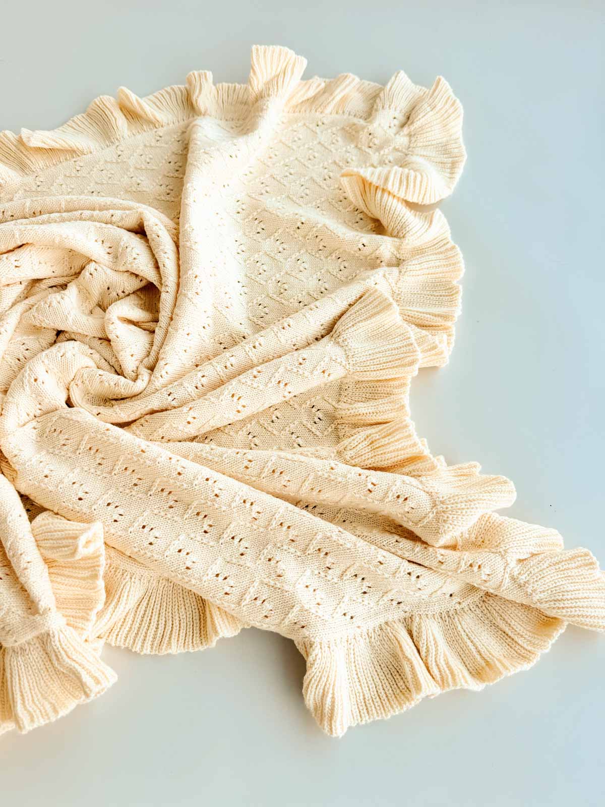 Freckles The Label Mila Pointelle Frill Blanket