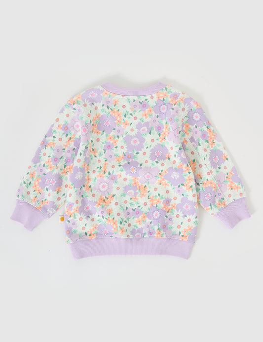 Goldie + Ace Flora Relaxed Terry Sweater