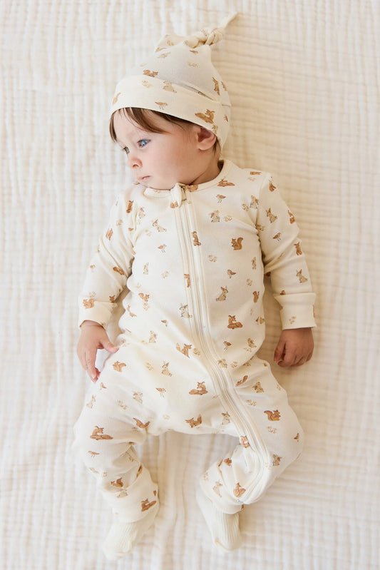 Jamie Kay Organic Cotton Reese Zip Onepiece Forest Gathering