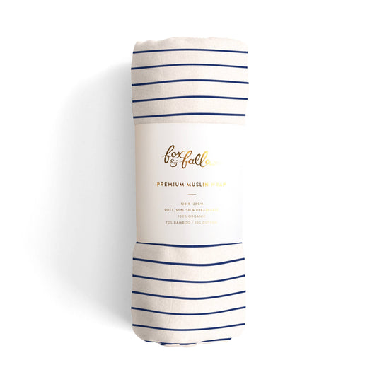 Fox & Fallow Breton Stripe Muslin Wrap
