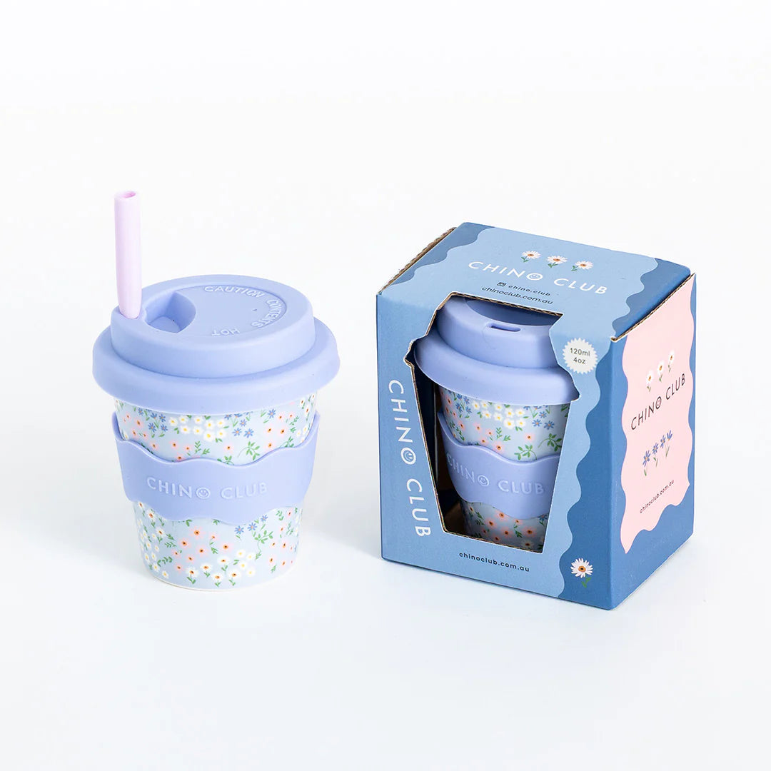 Chino Club Babychino Cup 4oz Blue Floral