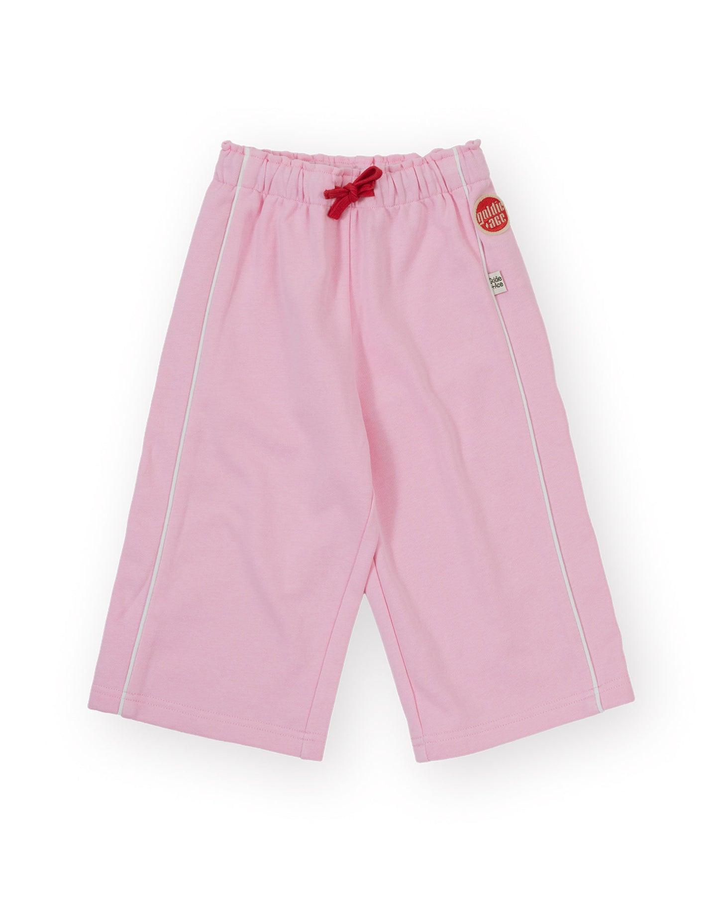 Goldie + Ace Wide Leg Piped Sweatpants Pink