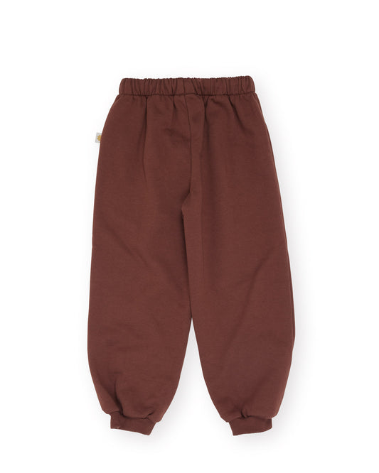Goldie + Ace Comfy Embroidered Sweatpants Chestnut
