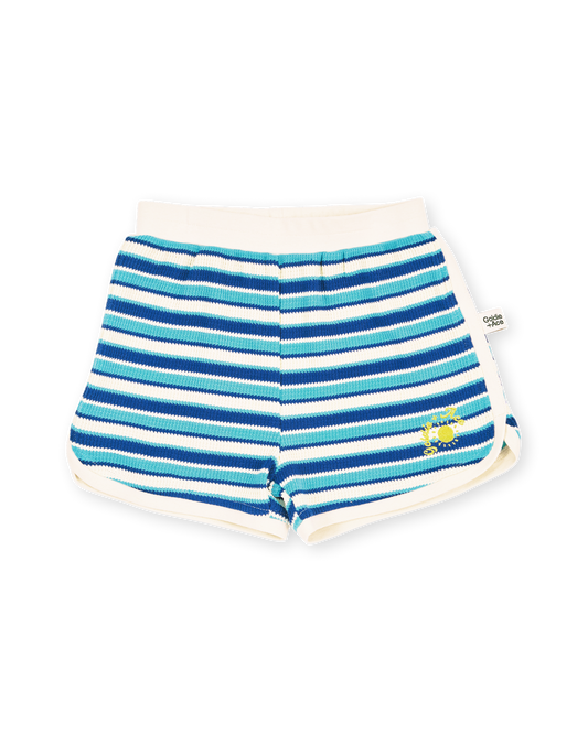 Goldie + Ace Waffle Shorts Blue