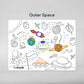 Hey Doodle Outer Space Classic Colouring & Doodle Mat