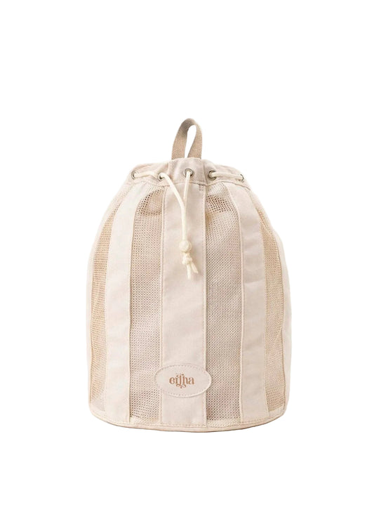 Mrs Ertha Beach Net Backpack Vanilla
