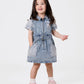 Goldie + Ace Piper Pinstripe Denim Belted Dress