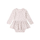 Quincy Mae Pointelle Ruffle Romper Blush