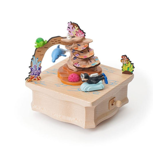 Wonderful Life Coral Reef Diving Exclusive Music Round & Round Music Box