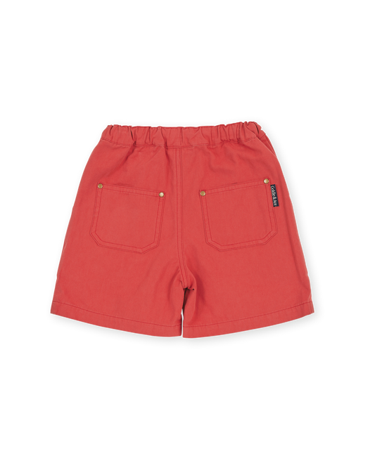 Goldie + Ace Carpenter Shorts Red