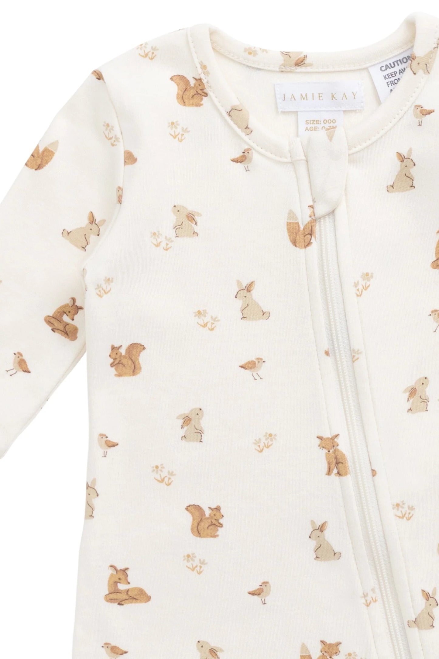 Jamie Kay Organic Cotton Reese Zip Onepiece Forest Gathering