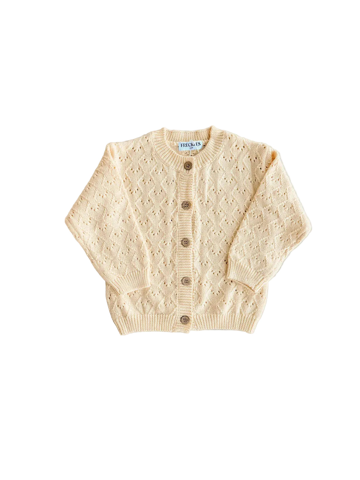 Freckles The Label Mila Pointelle Cardigan Butter
