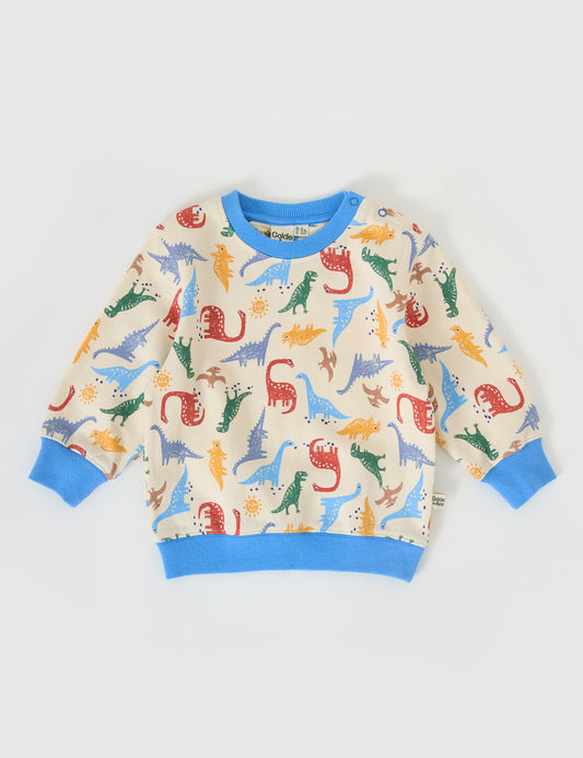 Goldie + Ace Dino-Mite Relaxed Terry Sweater 