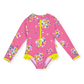 Goldie + Ace Floral Long Sleeve Frill Swimsuit