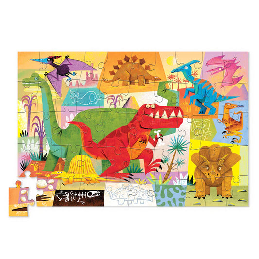 Crocodile Creek 50 Piece Tin Puzzle Dino World