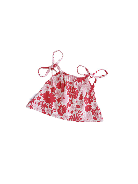 Ziggy Lou Tie Singlet Rosa