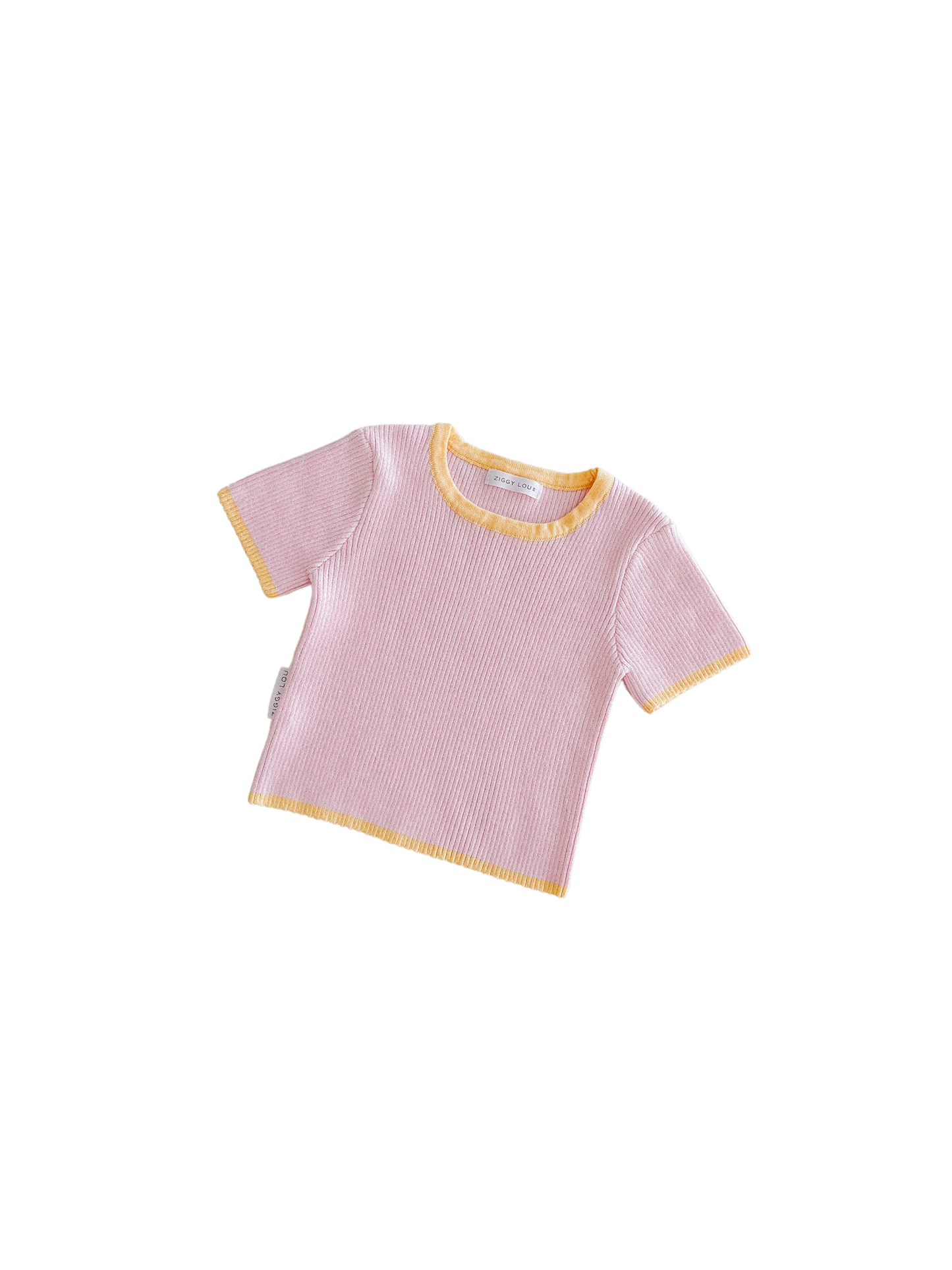 Ziggy Lou Ribbed Tee Clementine