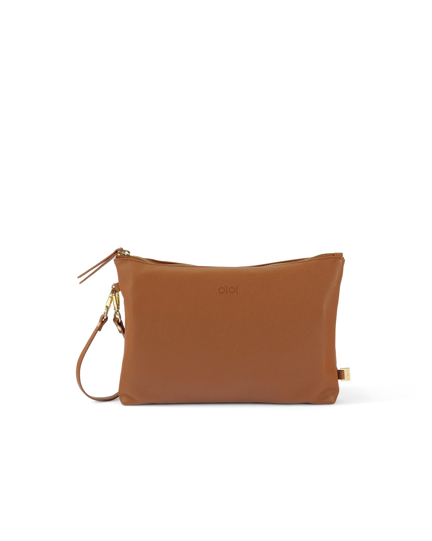 OiOi Nappy Changing Pouch Chestnut Brown Vegan Leather
