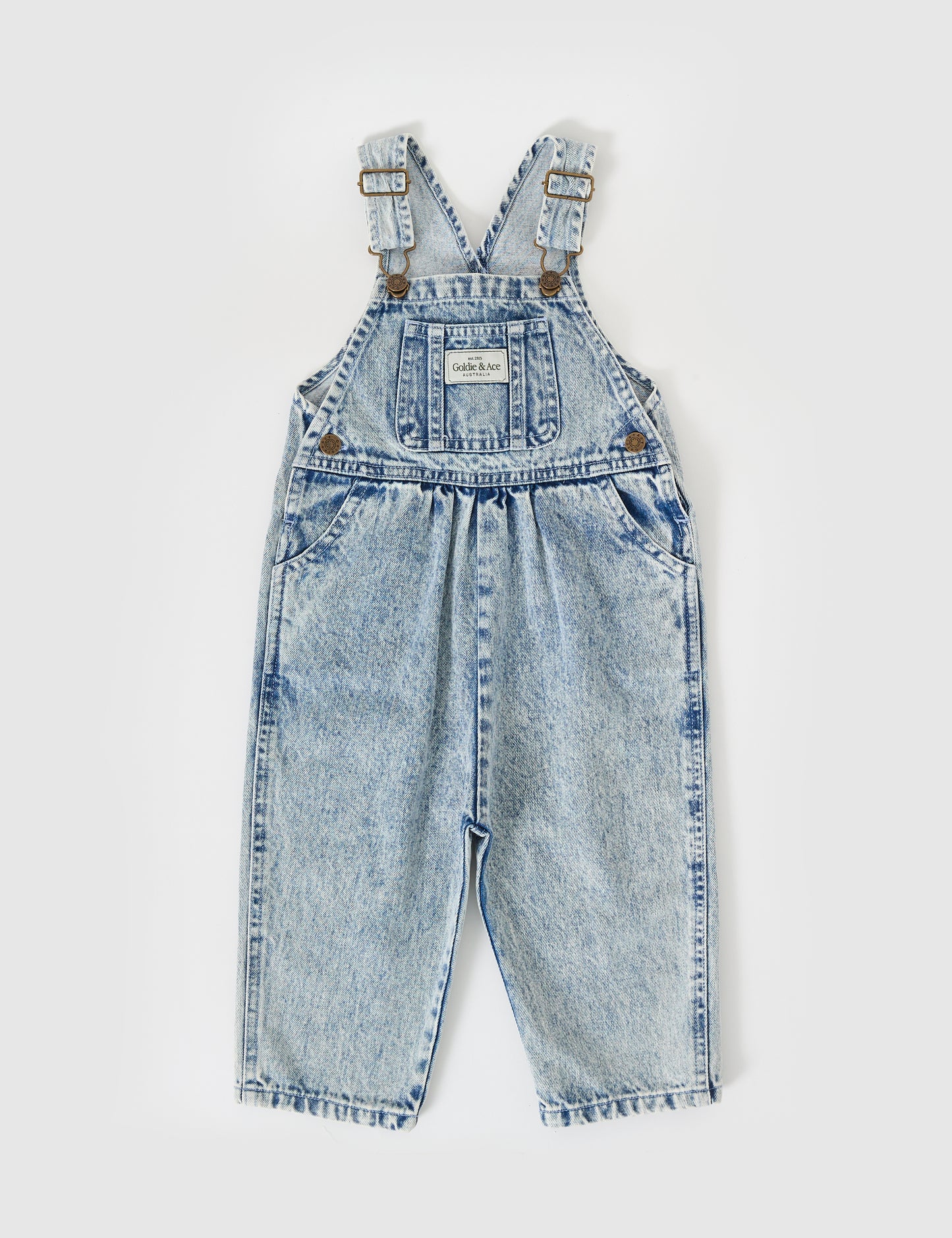 Goldie + Ace Austin Vintage Washed Denim Overalls