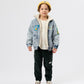 Goldie + Ace Ari Denim Sherpa Jacket Blue Denim