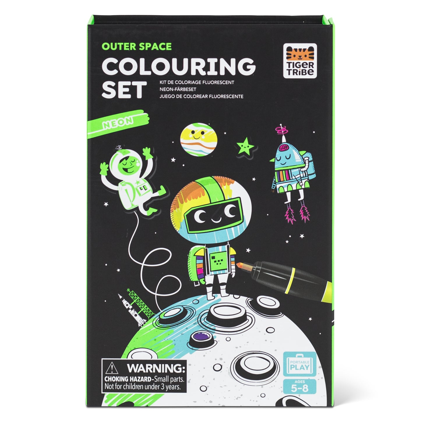 Tiger Tribe Neon Colouring Set Outer Space