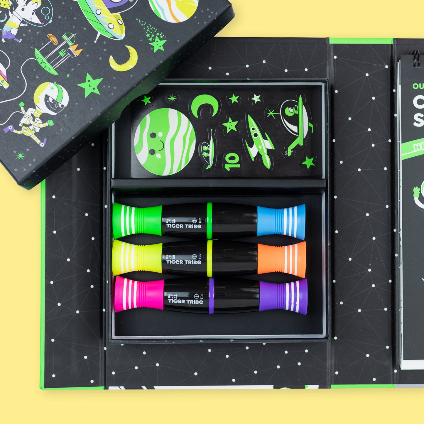 Tiger Tribe Neon Colouring Set Outer Space