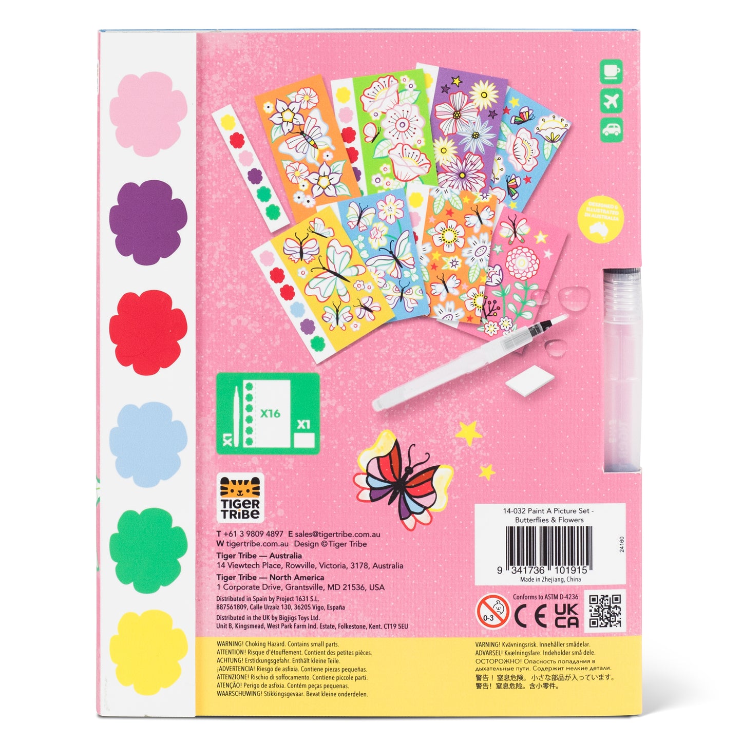 Tiger Tribe Paint-a-Picture Set Butterflies & Flowers