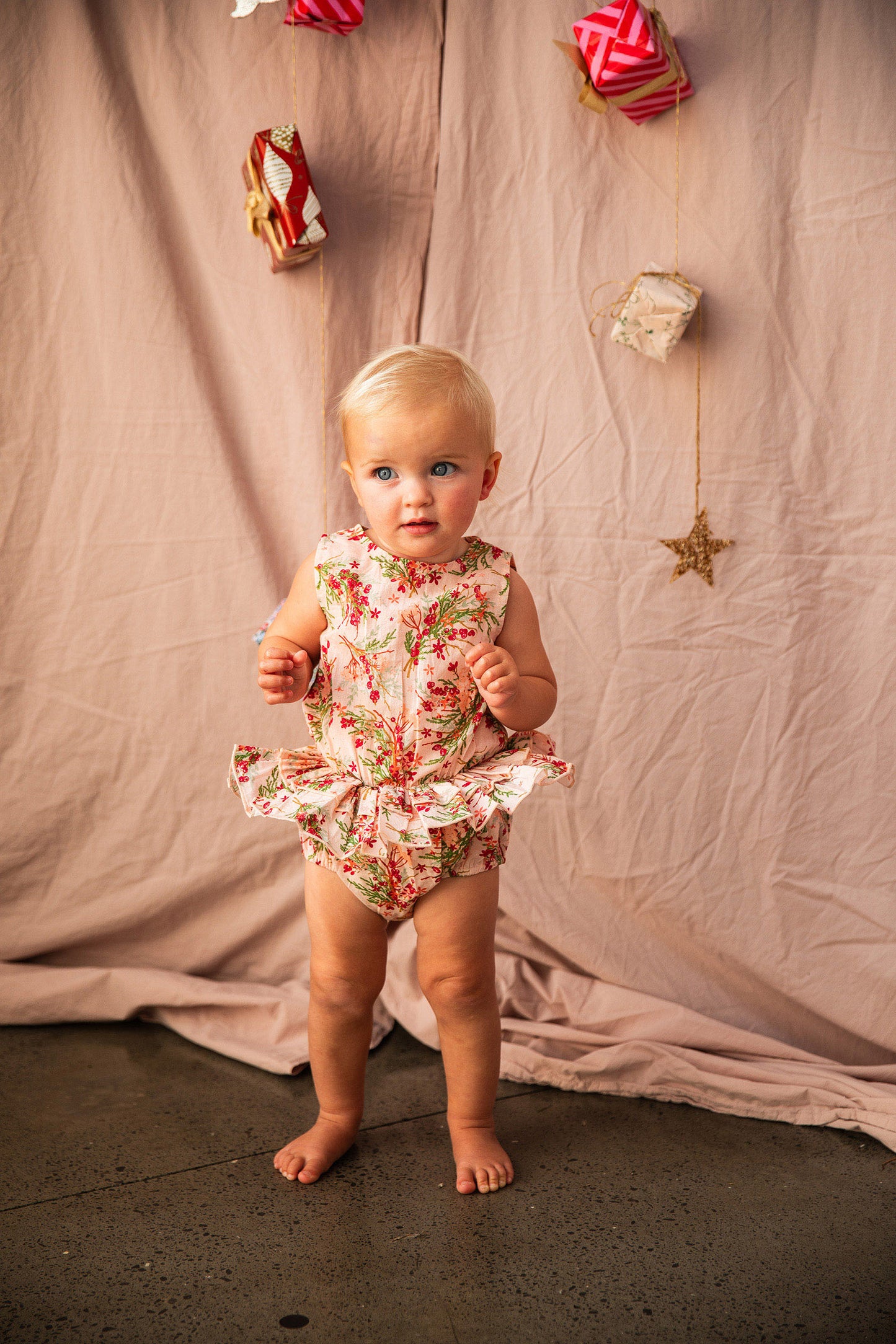 Bella and Lace Angel Romper Deck the Halls