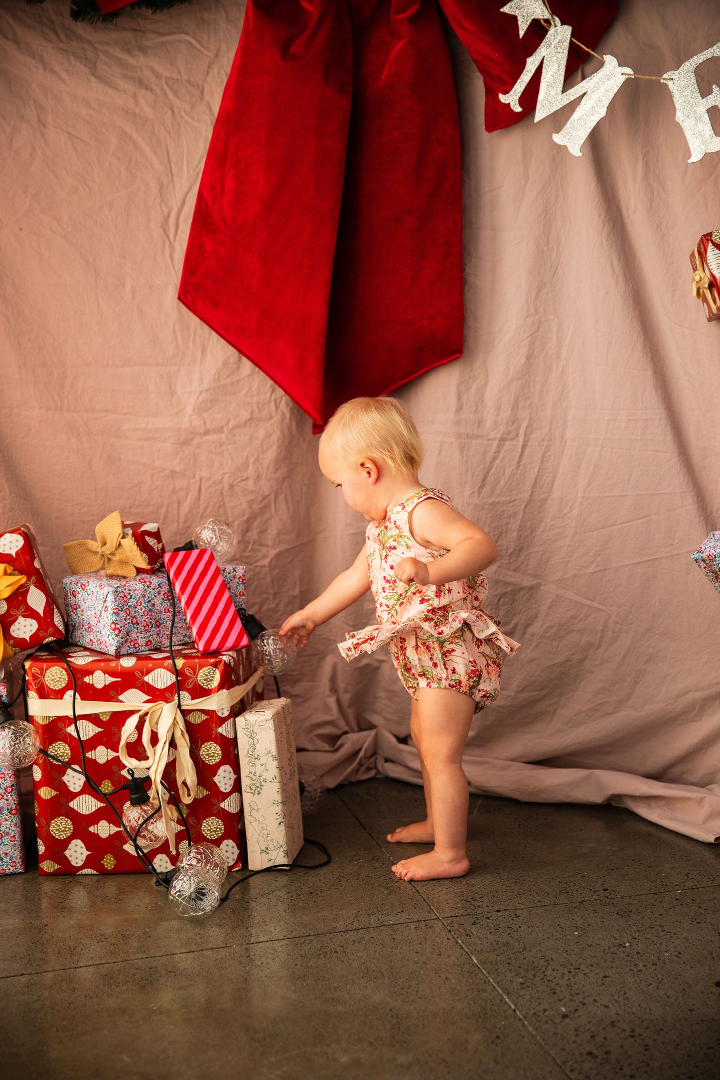 Bella and Lace Angel Romper Deck the Halls