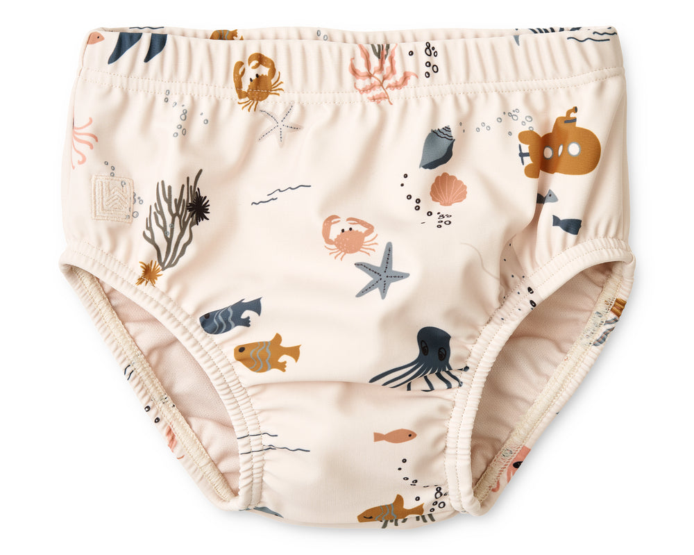 Liewood Baby Printed Swim Pant Sea Creature / Sandy